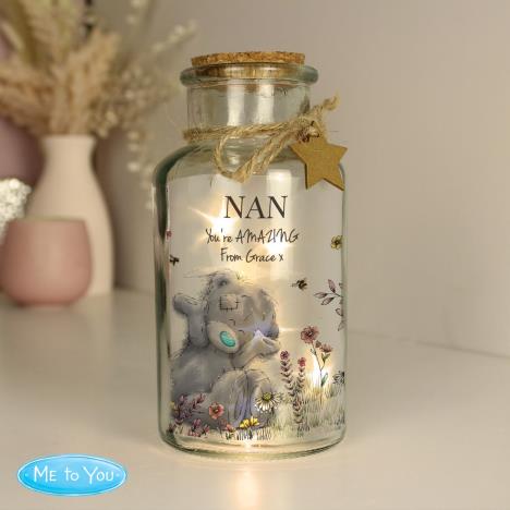 Personalised Floral Me to You LED Glass Jar Extra Image 1